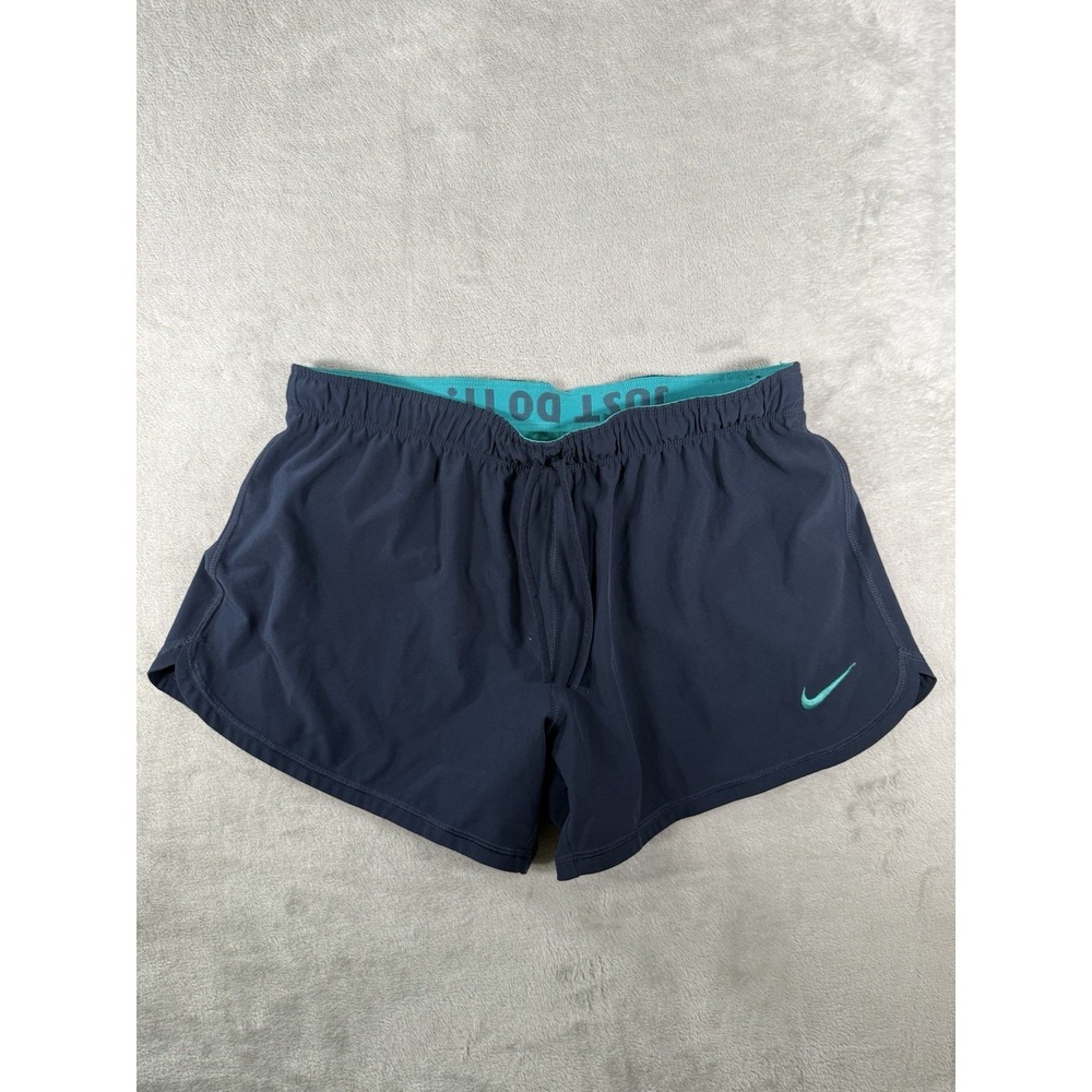 Nike Shorts‎ Womens Medium Blue Dri Fit Phantom Dual Running Athletic Lined